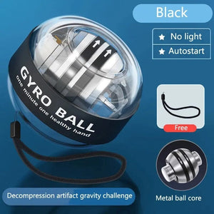 Planet Gates G976A-balck Gyroscopic Powerball Autostart Range Gyro Power Wrist Ball Arm Hand Muscle Force Trainer Fitness Equipment Decompression Toy