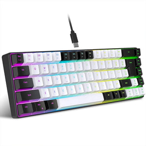 Planet Gates Gaming Keyboard 68 Keys Wired Computer Keyboard Mechanical Keyboard With RGB Backlight Keyboard For PC Laptop Gamer