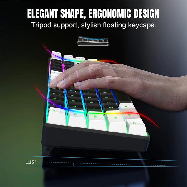 Planet Gates Gaming Keyboard 68 Keys Wired Computer Keyboard Mechanical Keyboard With RGB Backlight Keyboard For PC Laptop Gamer