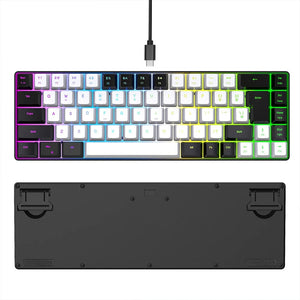 Planet Gates Gaming Keyboard 68 Keys Wired Computer Keyboard Mechanical Keyboard With RGB Backlight Keyboard For PC Laptop Gamer