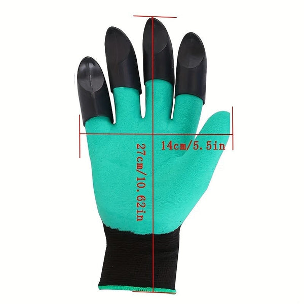 Planet Gates Garden Gloves With Claws: Dig, Plant, Weed & Seed with Ease - Protect Your Fingers & Nails!