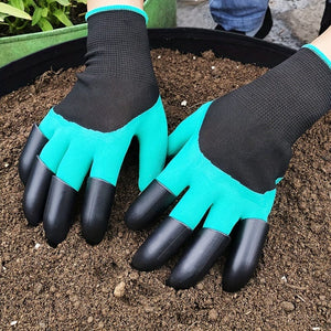 Planet Gates Garden Gloves With Claws: Dig, Plant, Weed & Seed with Ease - Protect Your Fingers & Nails!