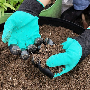 Planet Gates Garden Gloves With Claws: Dig, Plant, Weed & Seed with Ease - Protect Your Fingers & Nails!