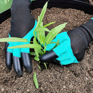 Planet Gates Garden Gloves With Claws: Dig, Plant, Weed & Seed with Ease - Protect Your Fingers & Nails!