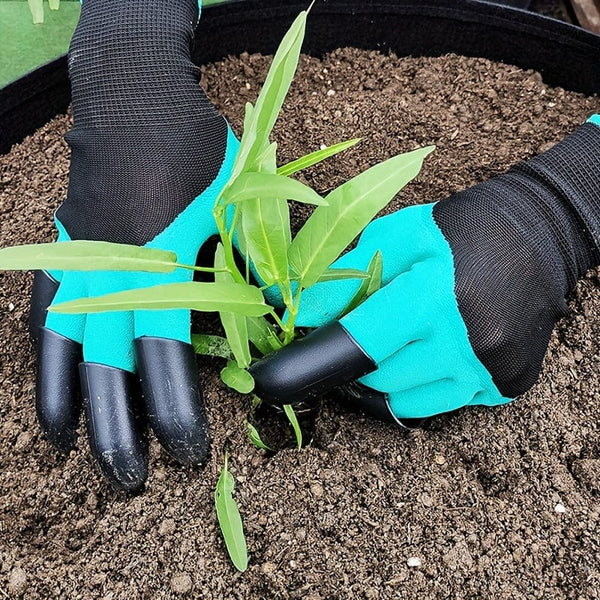 Planet Gates Garden Gloves With Claws: Dig, Plant, Weed & Seed with Ease - Protect Your Fingers & Nails!