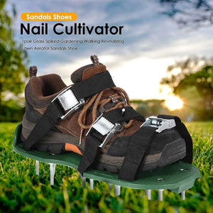 Planet Gates Garden Nail Shoes Grass Loose Soil Tool 5cm Long Nail Lawn Aerator Grass Spikes Shoes Self-Leveling Epoxy Yard Grass Cultivator