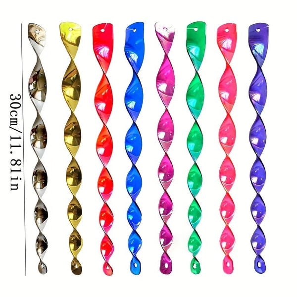 Planet Gates Garden Patio Decoration: 1pc Bird Repellent Scare Strip, Spiral Wind Spinning Bird Catcher & Wind Chimes - Perfect Memorial Gifts!