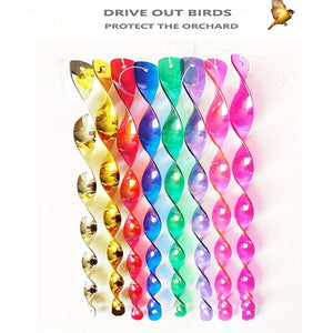 Planet Gates Garden Patio Decoration: 1pc Bird Repellent Scare Strip, Spiral Wind Spinning Bird Catcher & Wind Chimes - Perfect Memorial Gifts!