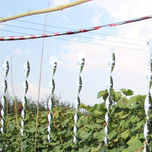 Planet Gates Garden Patio Decoration: 1pc Bird Repellent Scare Strip, Spiral Wind Spinning Bird Catcher & Wind Chimes - Perfect Memorial Gifts!