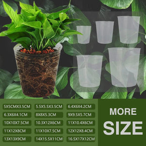 Planet Gates Garden Transparency Nursery Pots Planting Nutrition Cup Orchid Propagation Container Seedling Bag Soft Plastic Flowers Pot