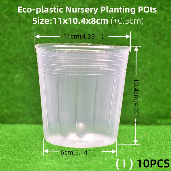 Planet Gates Garden Transparency Nursery Pots Planting Nutrition Cup Orchid Propagation Container Seedling Bag Soft Plastic Flowers Pot