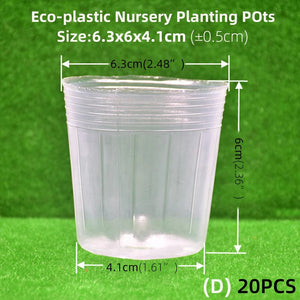 Planet Gates Garden Transparency Nursery Pots Planting Nutrition Cup Orchid Propagation Container Seedling Bag Soft Plastic Flowers Pot