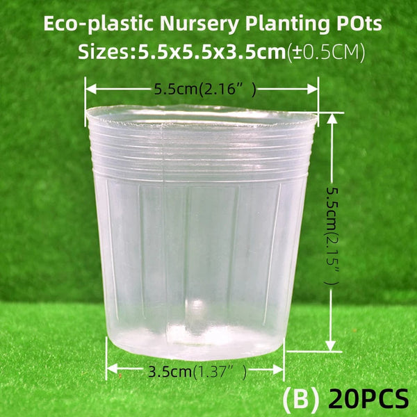 Planet Gates Garden Transparency Nursery Pots Planting Nutrition Cup Orchid Propagation Container Seedling Bag Soft Plastic Flowers Pot