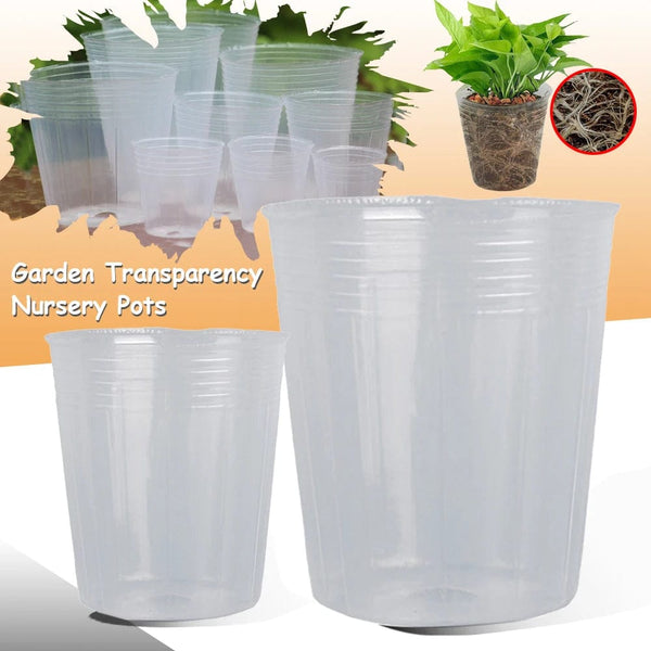 Planet Gates Garden Transparency Nursery Pots Planting Nutrition Cup Orchid Propagation Container Seedling Bag Soft Plastic Flowers Pot