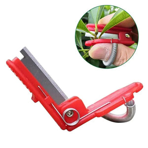 Planet Gates Gardening Tools Red Multifunction Thumb Knife Garden Pruner Fruit Picking Device Safe Fruit Blade Tool Cutting Blade Rings Finger Protector Catcher