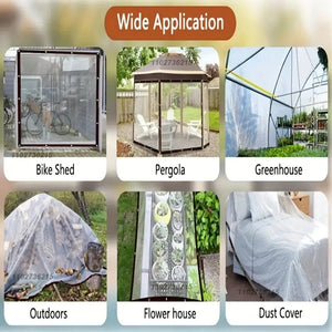 Planet Gates Gardening Transparent Plastic Shelter Film Outdoor Waterproof Tarp Cloth Terrace Succulents Insulation Tent Balcony Awnings Tarp