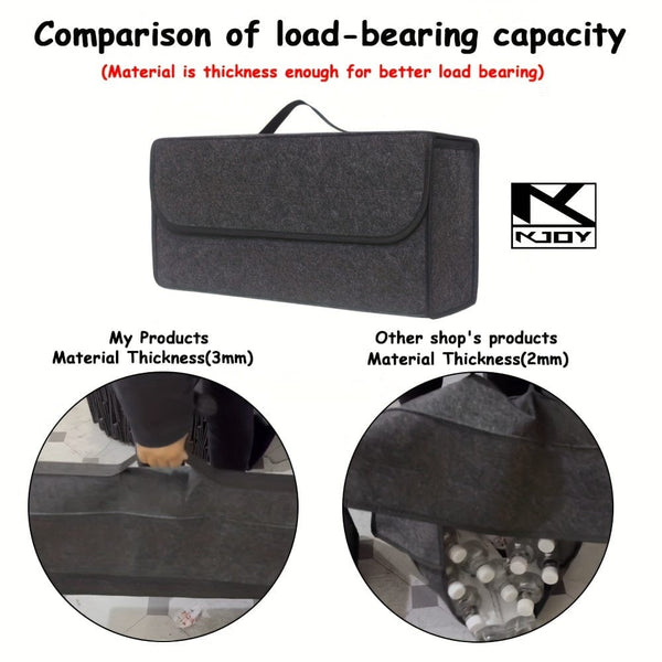 Planet Gates Gary Car Boot Felt Cloth Folding Storage Box Black Grey Car Interior Organiser Model Bag