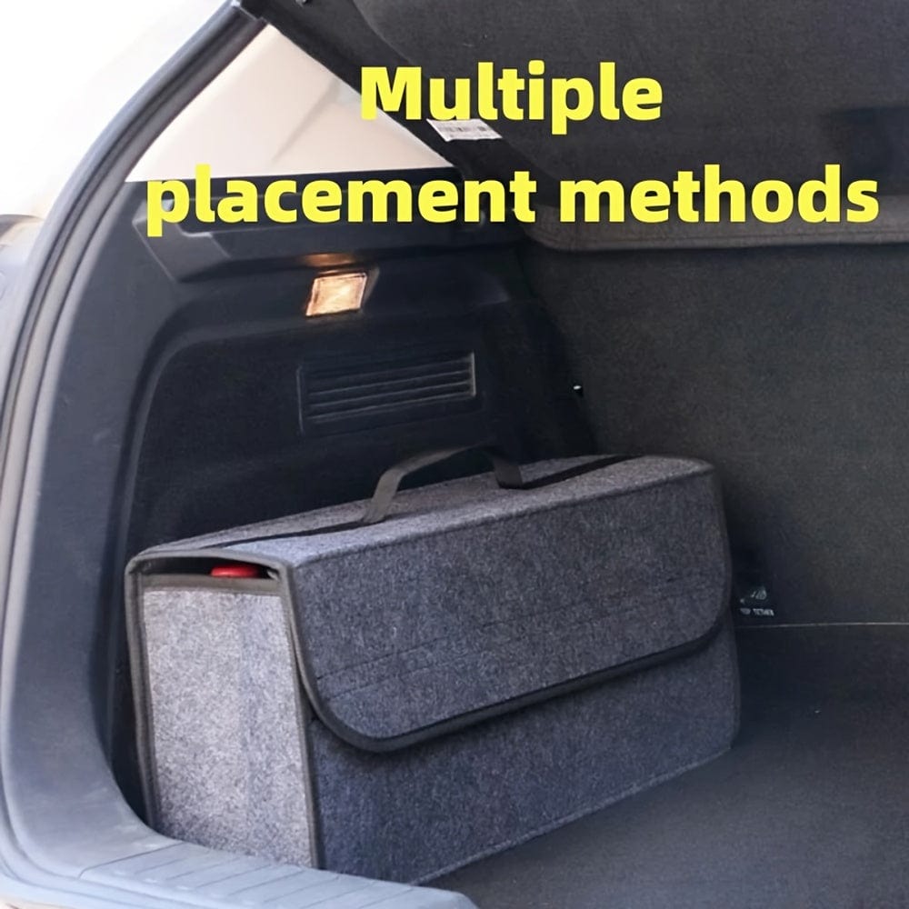 Planet Gates Gary Car Boot Felt Cloth Folding Storage Box Black Grey Car Interior Organiser Model Bag