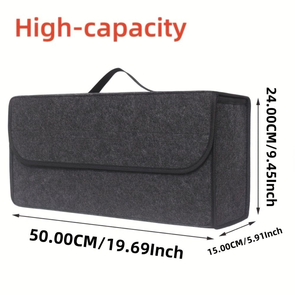 Planet Gates Gary Car Boot Felt Cloth Folding Storage Box Black Grey Car Interior Organiser Model Bag