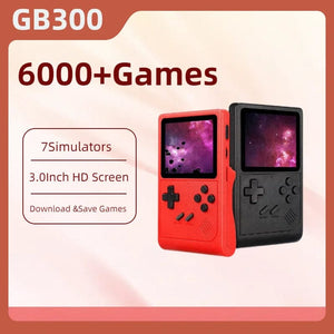 Planet Gates GB300 Portable Handheld Game Player 3.0 inch Screen TV Video Game Console AV Output Retro Game Console Built-in 8G 6000+ Games