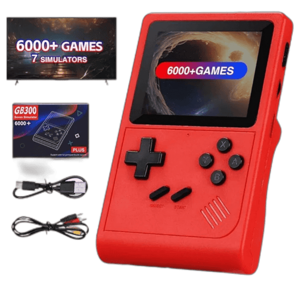 Planet Gates GB300 Portable Handheld Game Player 3.0 inch Screen TV Video Game Console AV Output Retro Game Console Built-in 8G 6000+ Games