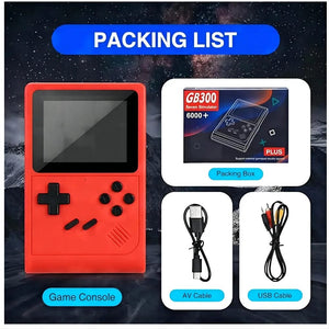 Planet Gates GB300 Portable Handheld Game Player 3.0 inch Screen TV Video Game Console AV Output Retro Game Console Built-in 8G 6000+ Games