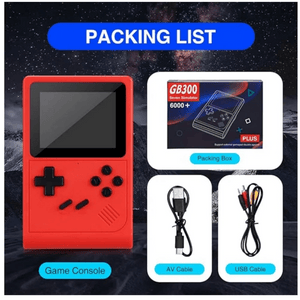 Planet Gates GB300 Portable Handheld Game Player 3.0 inch Screen TV Video Game Console AV Output Retro Game Console Built-in 8G 6000+ Games