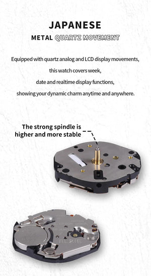 Planet Gates GBB 2022 NAVIFORCE Sport Watches for Men Strong Luminous Dual Display Waterproof Quartz Genuine Leather Wristwatch Relogio Masculino