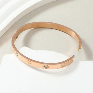 Planet Gates GD New Design Women Men Couple Jewelry 18K Rose Gold Bracelet Titanium Stainless Steel Gold Plated Cross Bracelets Bangles