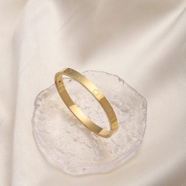 Planet Gates GD New Design Women Men Couple Jewelry 18K Rose Gold Bracelet Titanium Stainless Steel Gold Plated Cross Bracelets Bangles