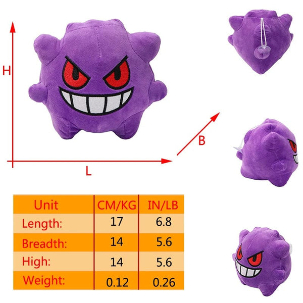 Planet Gates Gengar B Pokemon Gengar Cosmog Haunter Plushies Toy Koffing Gastly Ditto Kawaii Purple Anime Peluche Stuffed Doll Christmas Souvenir Gift