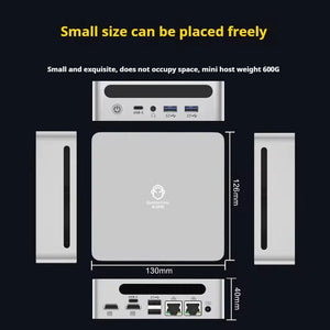 Planet Gates Genmachine AMD R7 Ryzen 7 6800H ES Mini PC Windows 11 WiFi 6 Gaming PC DDR5 4800MHz 4.4GHz CPU M.2 Display Computer Support 4K