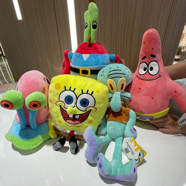 Planet Gates Genuine Anime Spongebob Squarepants Patrick Star Squidward Eugene H. Krabs Gary Kawaii Cartoon Stuffed Plush Toys Birthday Gift