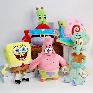 Planet Gates Genuine Anime Spongebob Squarepants Patrick Star Squidward Eugene H. Krabs Gary Kawaii Cartoon Stuffed Plush Toys Birthday Gift