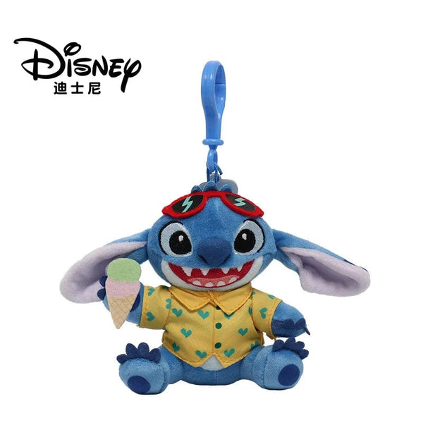 Planet Gates Genuine Disney Stitch Lotso Plush Toys Keychain Pendant Accessories Cute Cartoon Stuffed Doll Key Ring Toys Key Chain Gift