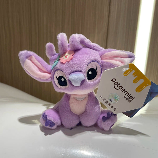 Planet Gates Genuine Disney Stitch Lotso Plush Toys Keychain Pendant Accessories Cute Cartoon Stuffed Doll Key Ring Toys Key Chain Gift