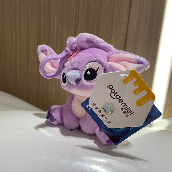 Planet Gates Genuine Disney Stitch Lotso Plush Toys Keychain Pendant Accessories Cute Cartoon Stuffed Doll Key Ring Toys Key Chain Gift