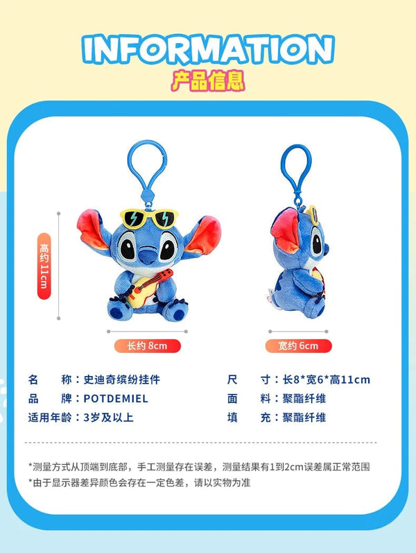 Planet Gates Genuine Disney Stitch Lotso Plush Toys Keychain Pendant Accessories Cute Cartoon Stuffed Doll Key Ring Toys Key Chain Gift