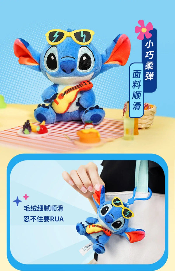 Planet Gates Genuine Disney Stitch Lotso Plush Toys Keychain Pendant Accessories Cute Cartoon Stuffed Doll Key Ring Toys Key Chain Gift