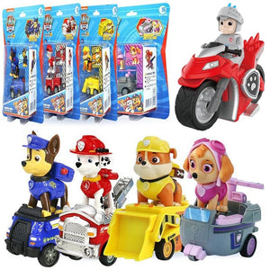 Planet Gates Genuine Paw Patrol Vehicle Chase Skye Marshall Pull Back Cars Playset Building Blocks Ryder Figure Children Toys Birthday Gifts