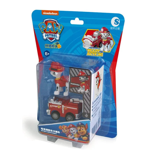 Planet Gates Genuine Paw Patrol Vehicle Chase Skye Marshall Pull Back Cars Playset Building Blocks Ryder Figure Children Toys Birthday Gifts