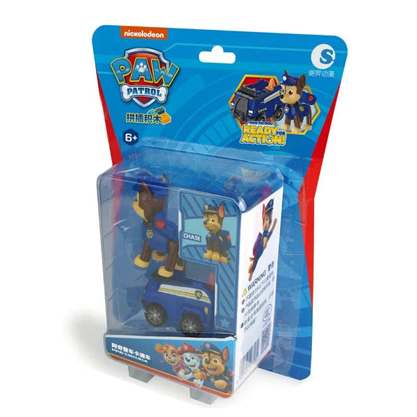 Planet Gates Genuine Paw Patrol Vehicle Chase Skye Marshall Pull Back Cars Playset Building Blocks Ryder Figure Children Toys Birthday Gifts