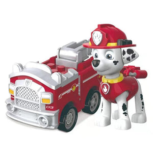 Planet Gates Genuine Paw Patrol Vehicle Chase Skye Marshall Pull Back Cars Playset Building Blocks Ryder Figure Children Toys Birthday Gifts