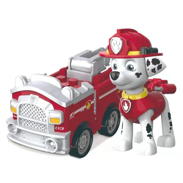 Planet Gates Genuine Paw Patrol Vehicle Chase Skye Marshall Pull Back Cars Playset Building Blocks Ryder Figure Children Toys Birthday Gifts