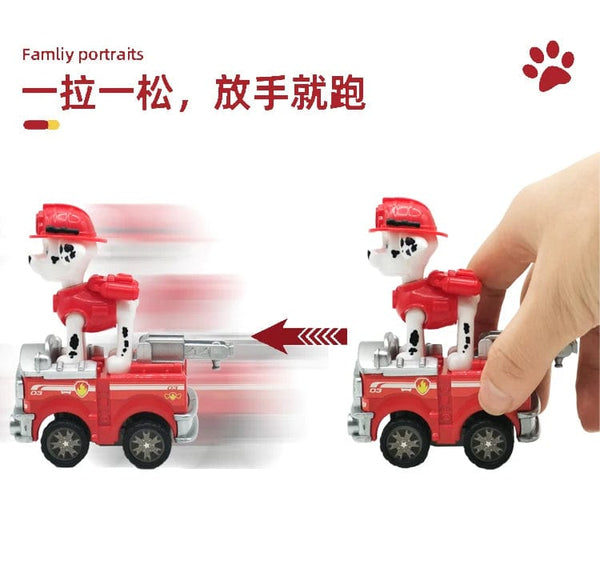 Planet Gates Genuine Paw Patrol Vehicle Chase Skye Marshall Pull Back Cars Playset Building Blocks Ryder Figure Children Toys Birthday Gifts