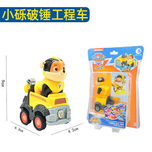 Planet Gates Genuine Paw Patrol Vehicle Chase Skye Marshall Pull Back Cars Playset Building Blocks Ryder Figure Children Toys Birthday Gifts