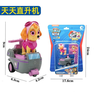 Planet Gates Genuine Paw Patrol Vehicle Chase Skye Marshall Pull Back Cars Playset Building Blocks Ryder Figure Children Toys Birthday Gifts