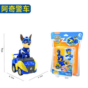 Planet Gates Genuine Paw Patrol Vehicle Chase Skye Marshall Pull Back Cars Playset Building Blocks Ryder Figure Children Toys Birthday Gifts