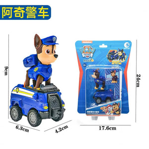 Planet Gates Genuine Paw Patrol Vehicle Chase Skye Marshall Pull Back Cars Playset Building Blocks Ryder Figure Children Toys Birthday Gifts