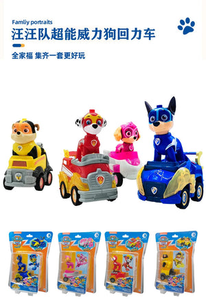 Planet Gates Genuine Paw Patrol Vehicle Chase Skye Marshall Pull Back Cars Playset Building Blocks Ryder Figure Children Toys Birthday Gifts